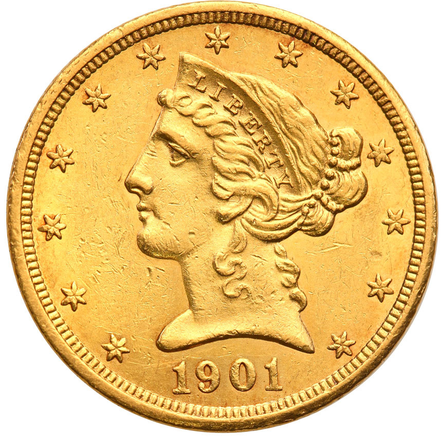 USA 5 dolarów 1901 S San Francisco st.1/1-